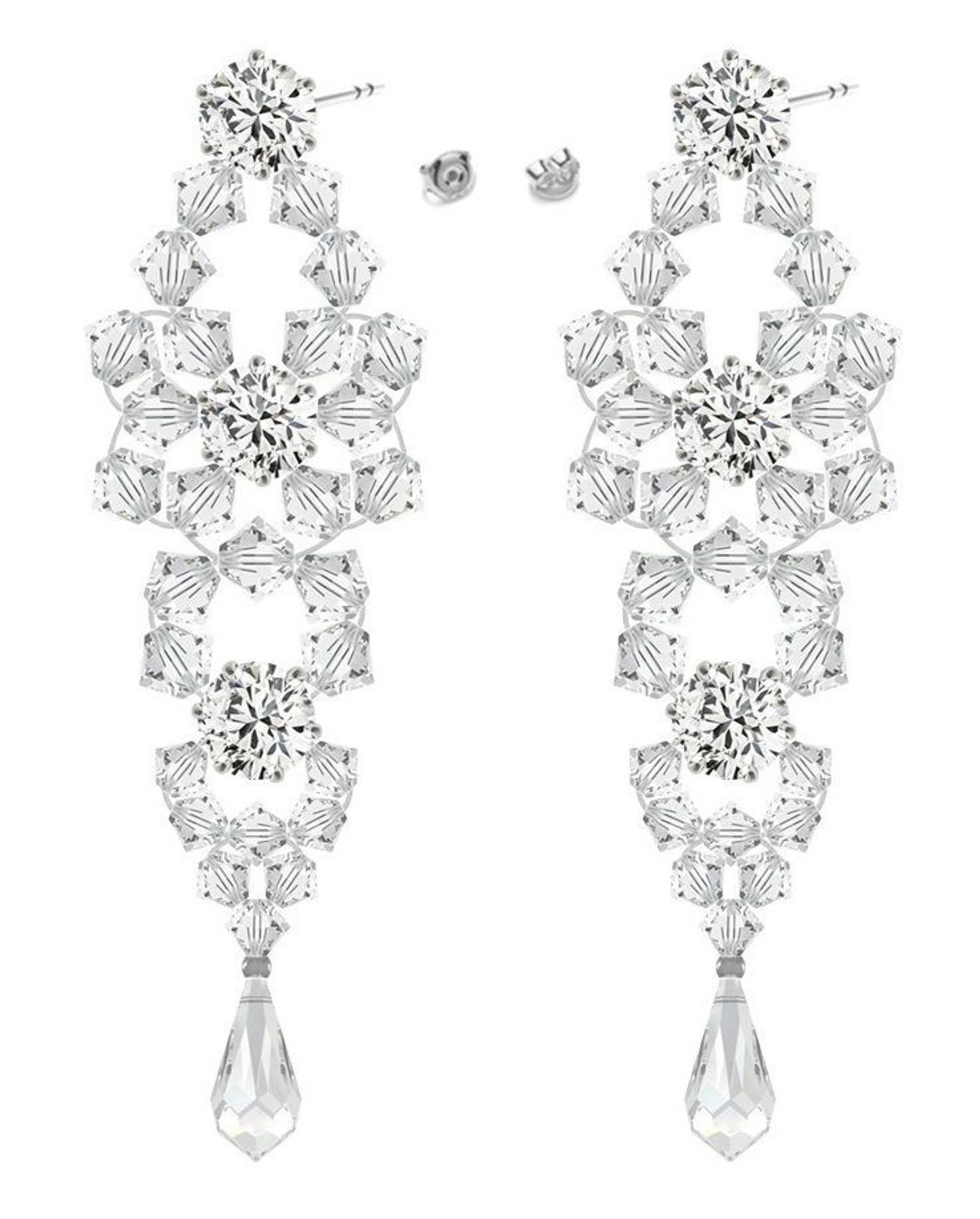 Srebrne kolczyki wiszące na ślub z kryształami KR 638.jpg